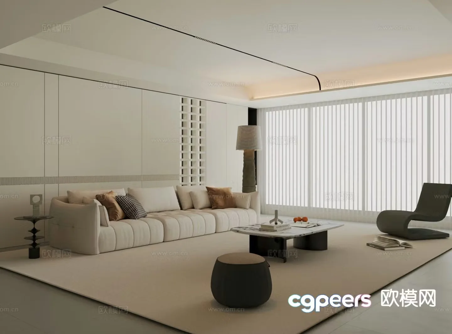 Modern sofa set 3d model