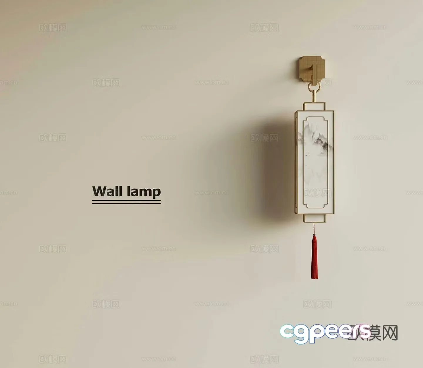 New Chinese style wall lamp garden lamp 3d model