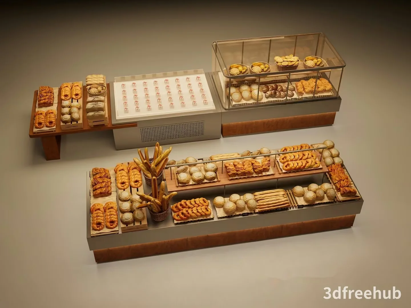 A Bakery Display Case 3D Model – 20857 – VRAY Render