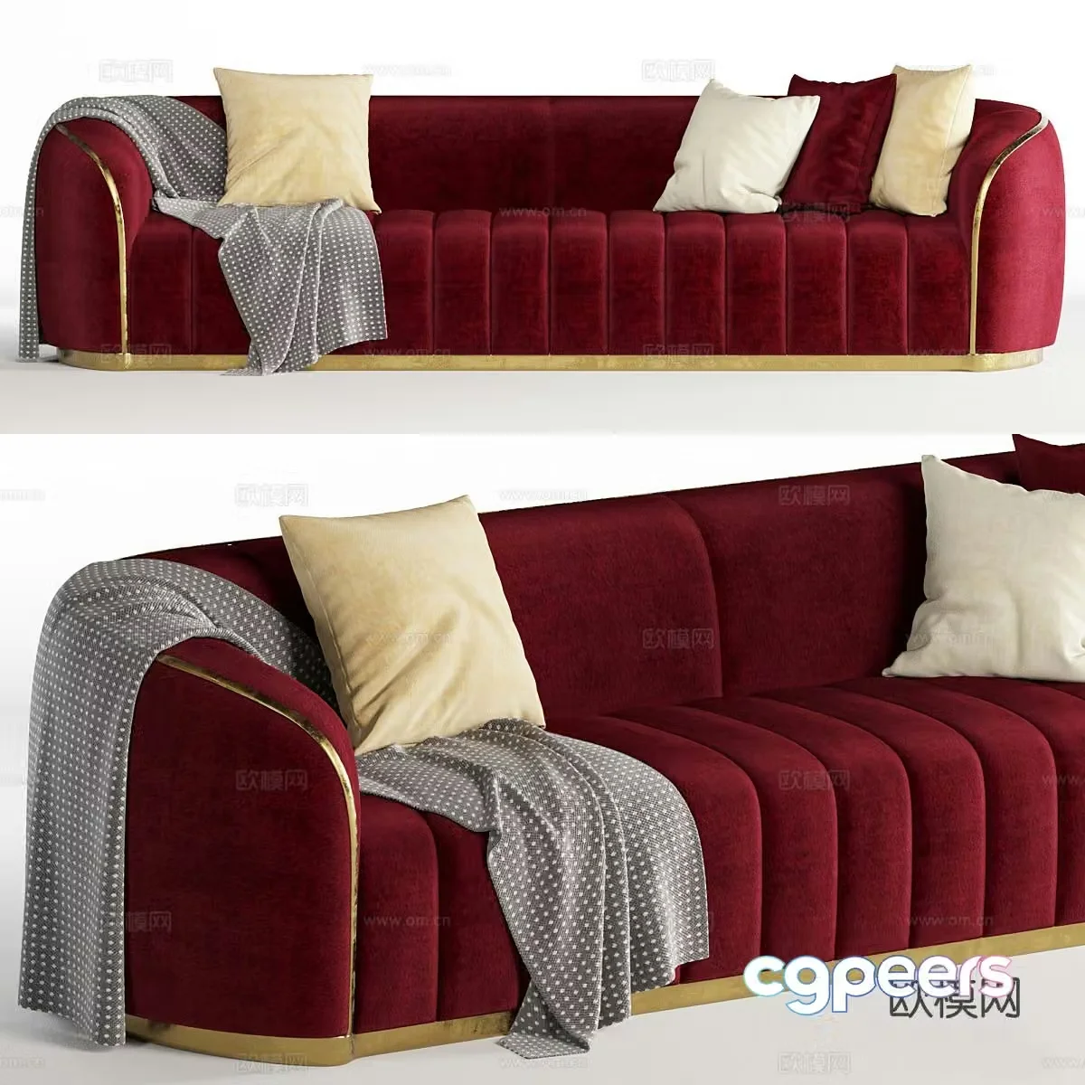 multi-person sofa 3d model