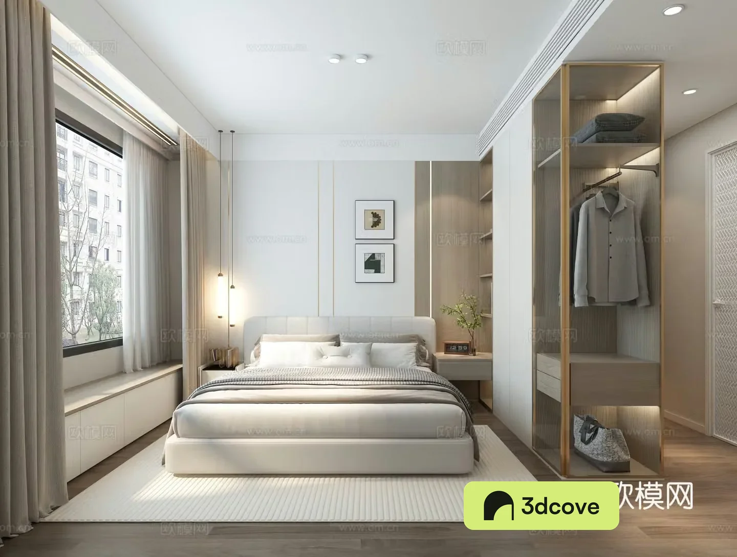 Modern bedroom tatami study