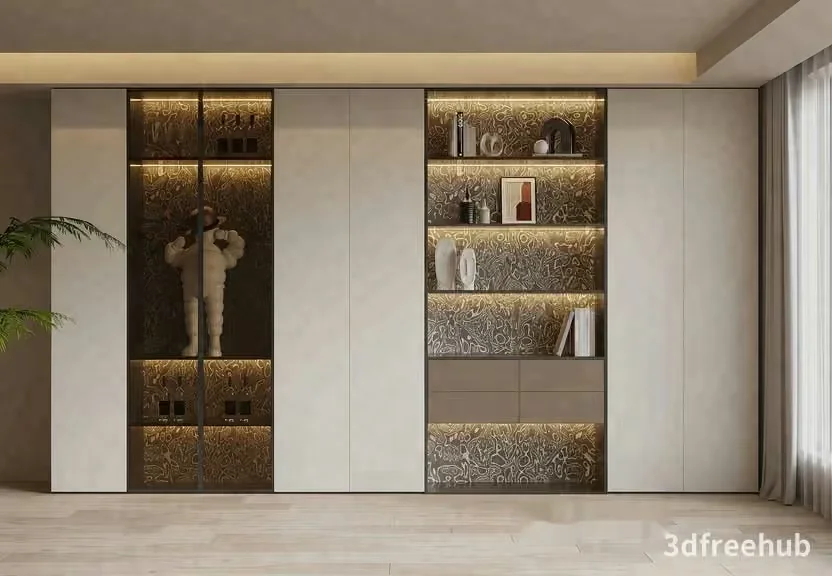 Modern Sliding Closet 3D Model – 21546 – VRAY Render