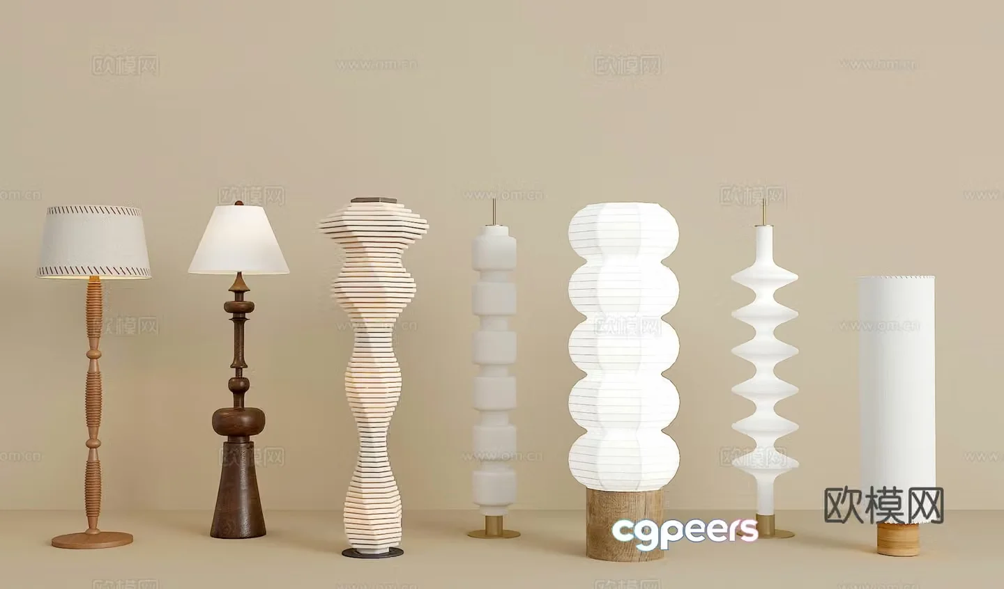 Floor lamp Metal floor lamp Art floor lamp 3d model