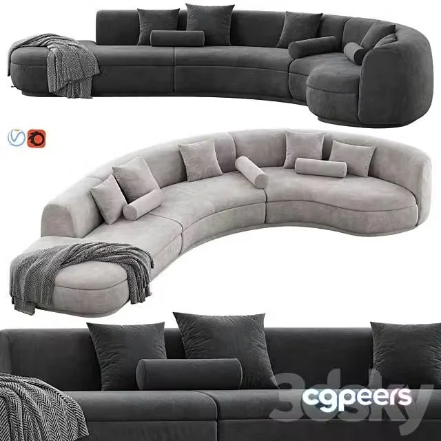 3ds Max Free – Baxter Piaf Sofa Set 3