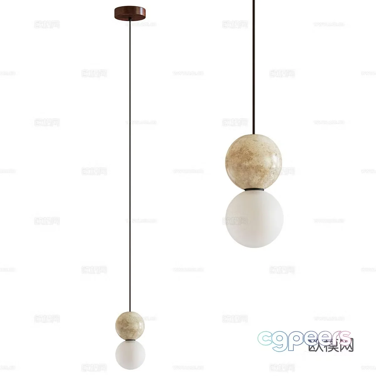 Modern small chandelier 3d model