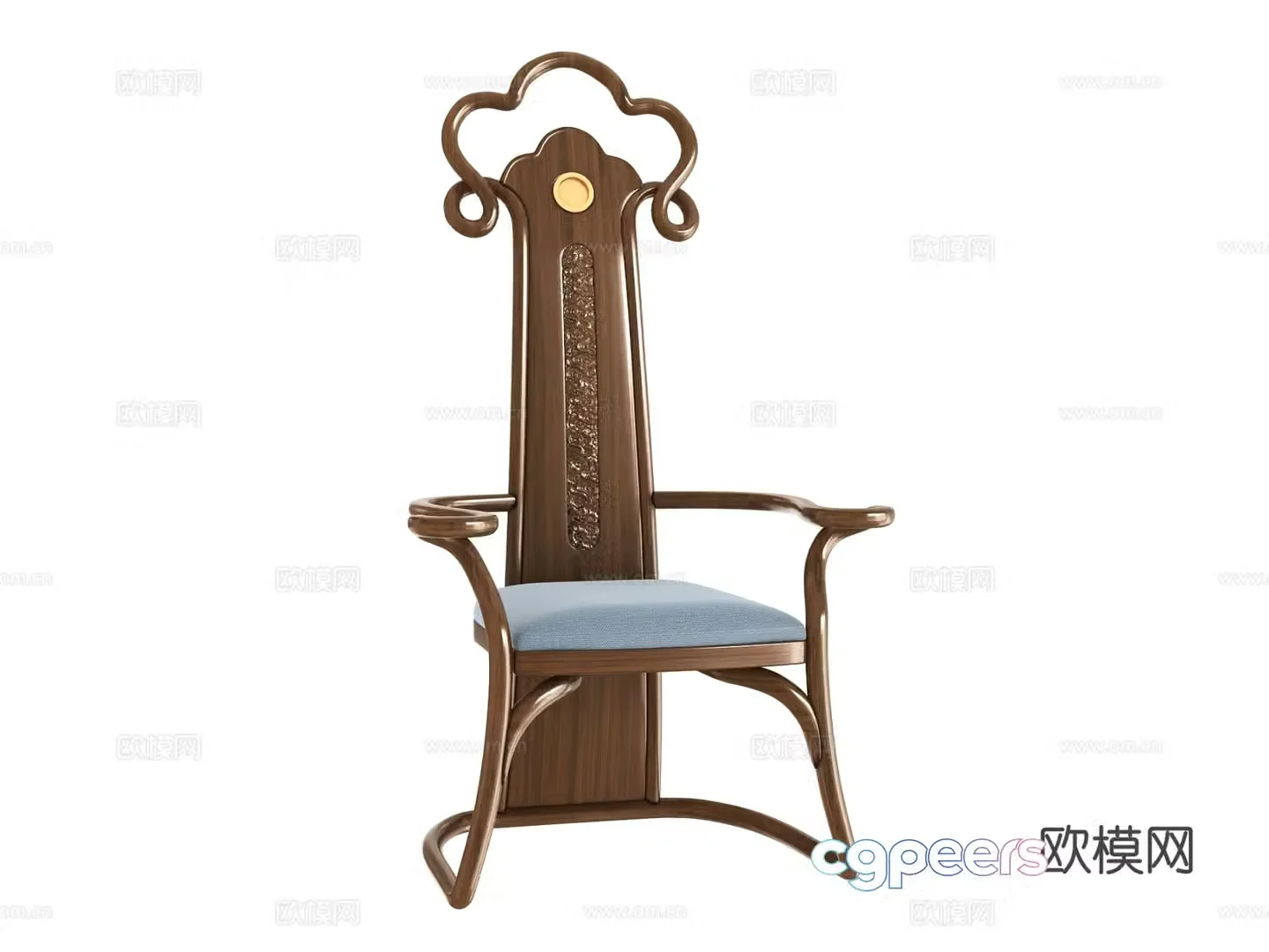 New Chinese style chair leisure chair 3d model