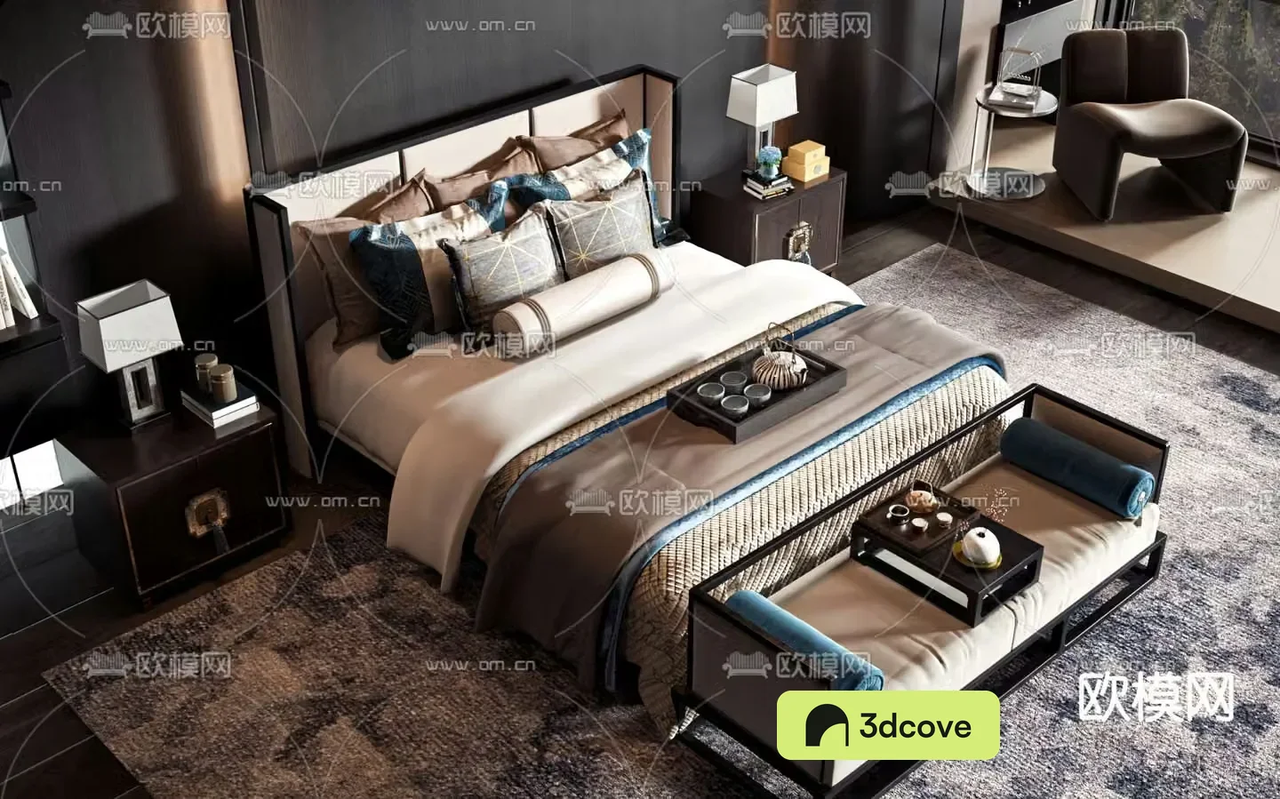 New Chinese style double bed