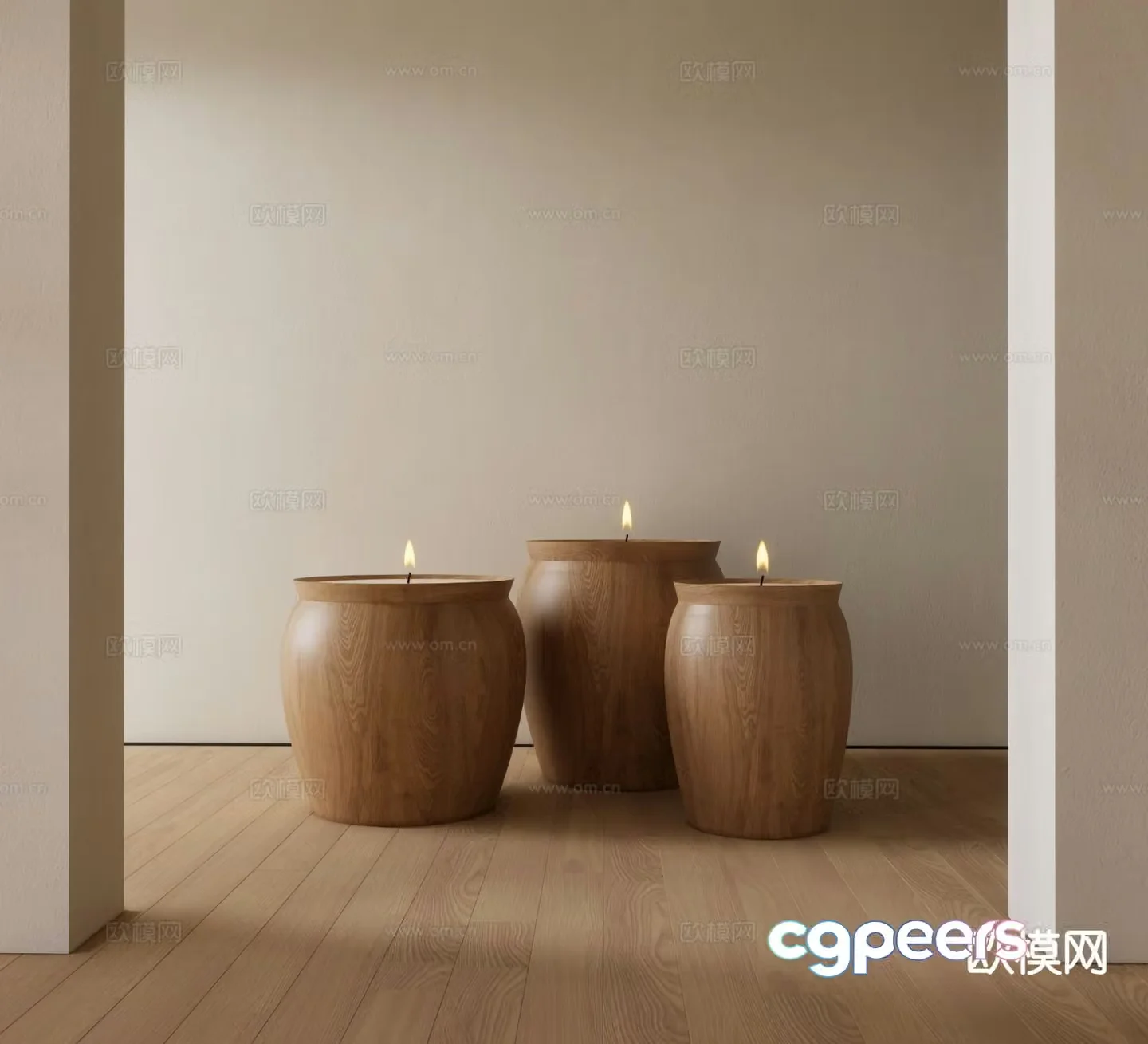 Modern candlestick candle candlestick ornaments 3d model