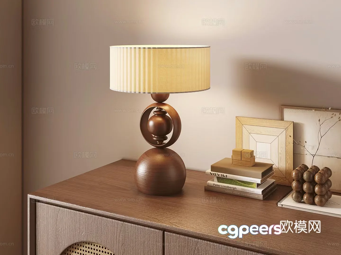 Medieval style desk lamp 3d model