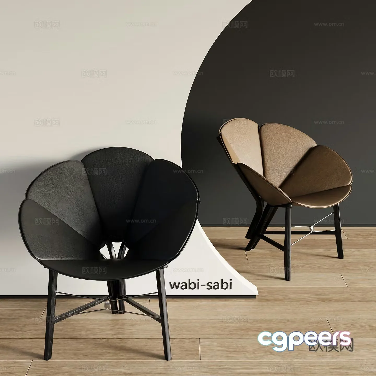 Medium style leisure chair 3d model