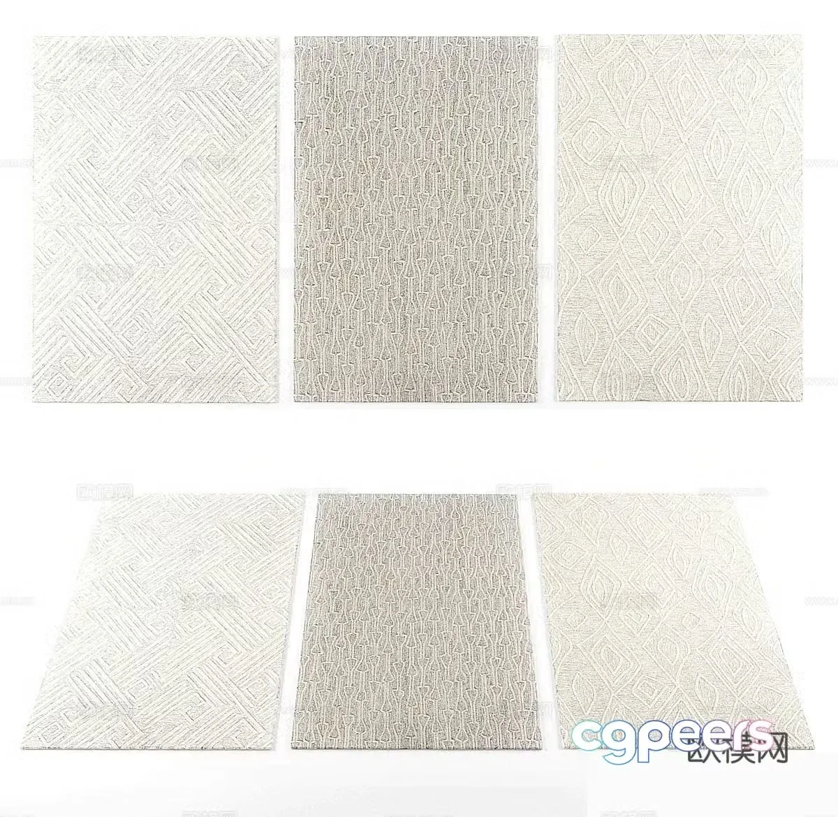 Carpet Combination Square Carpet Living Room Carpet Office Carpet Leisure Carpet Fabric Carpet 3D Model