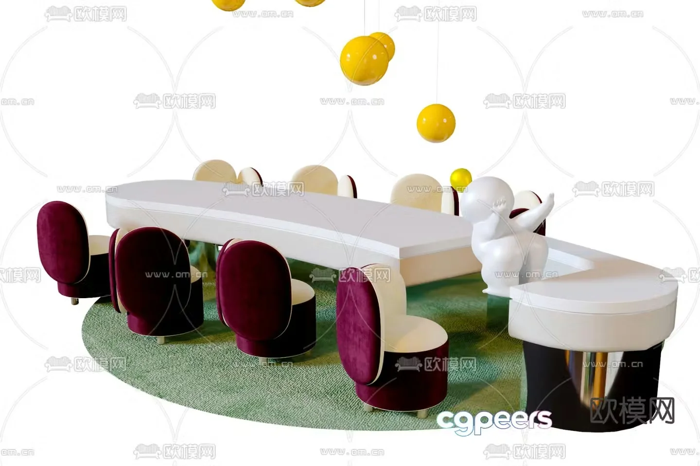 Children’s table and chair Children’s sofa 3d model