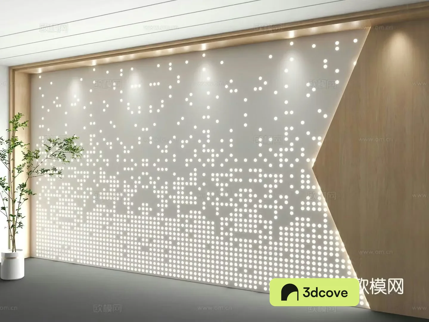 Modern background wall Entrance background wall Front desk background Punch background wall Random hole background wall