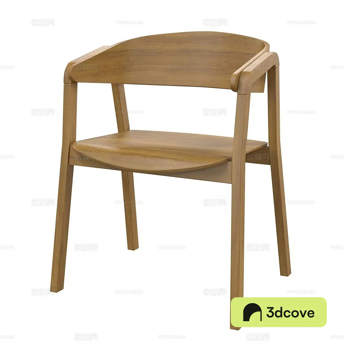 Nordic simple chair wooden chair single chair