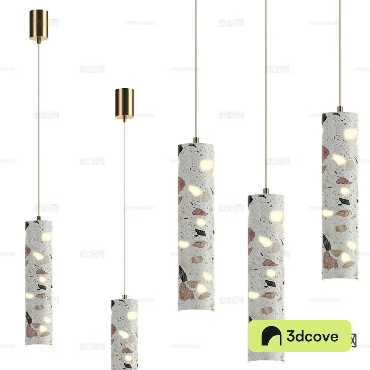 Modern terrazzo chandelier