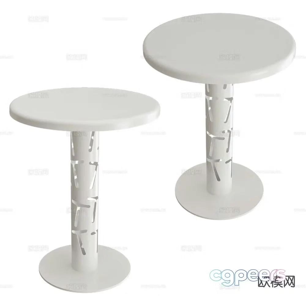 Castil side table corner table round table 3d model