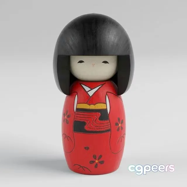 3ds Max Free – Kokeshi Doll