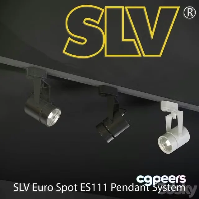 3ds Max Free – SLV Euro Spot ES111 Pendant System