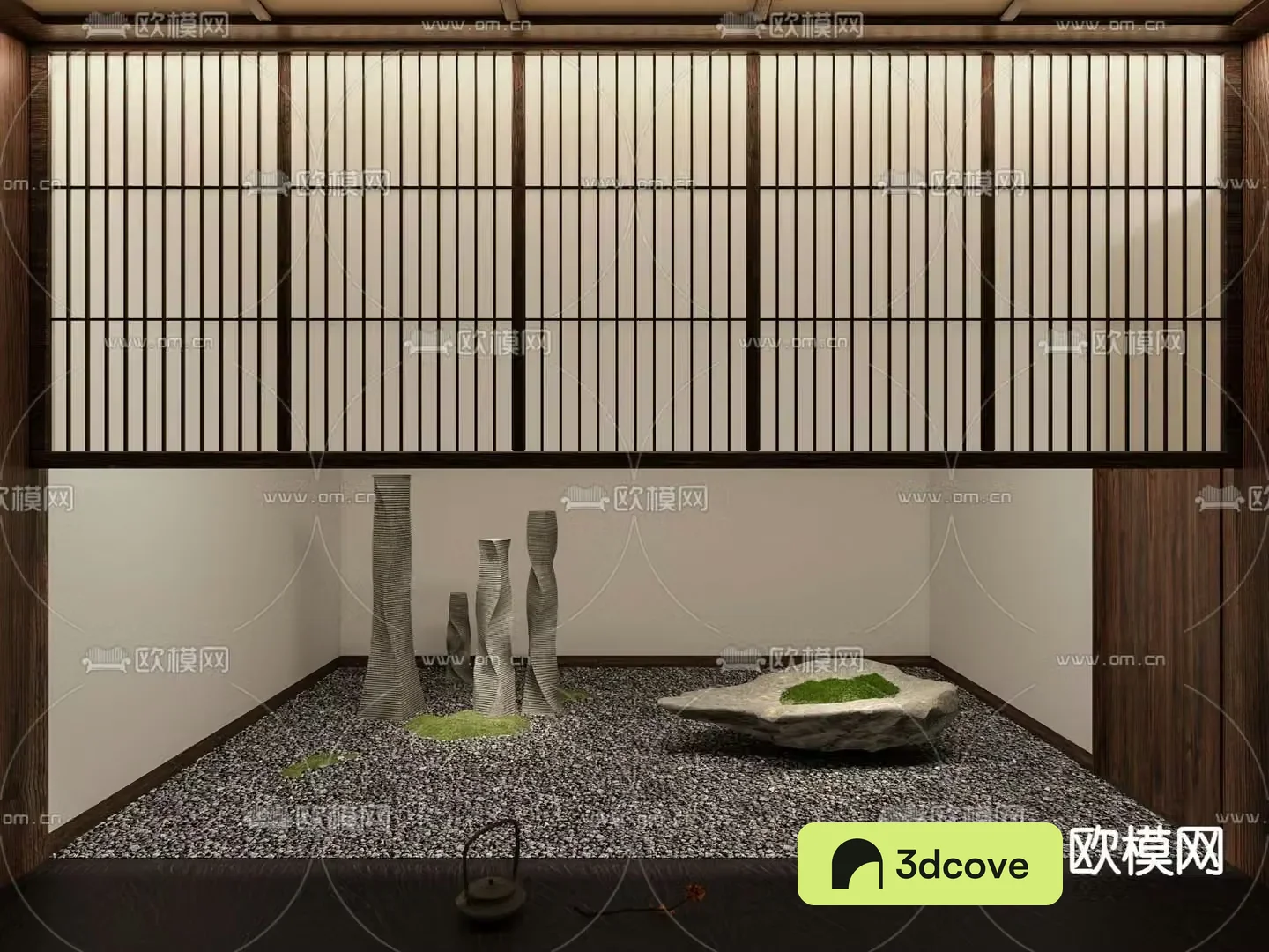 New Chinese style indoor landscaping landscape sketch