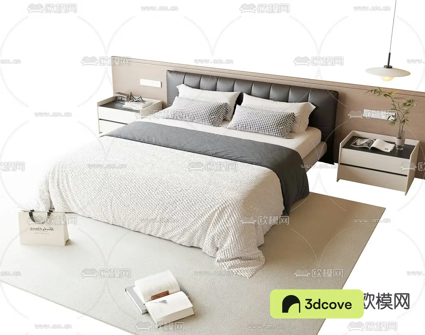 Fabric double bed