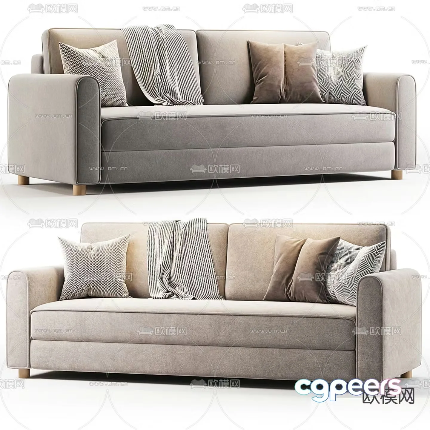 Double sofa 3d model