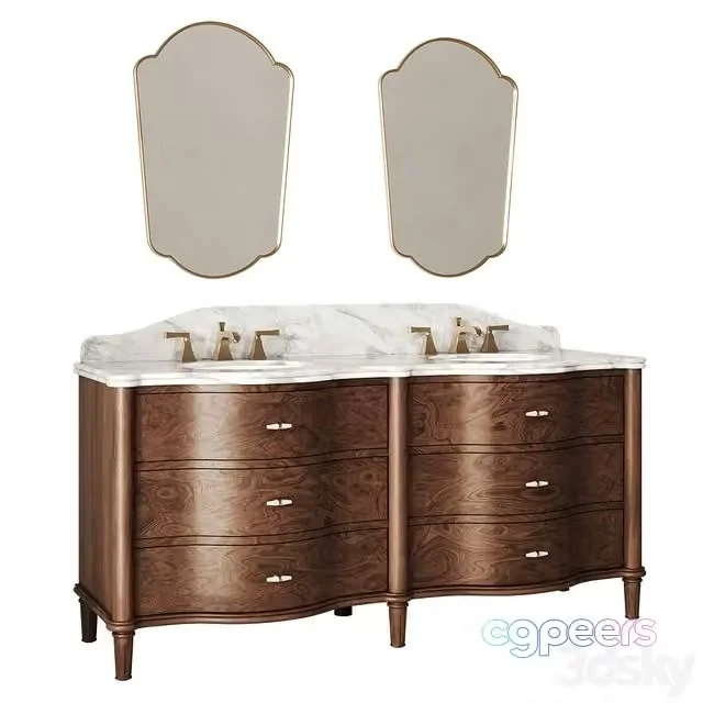 3ds Max Free – Valerie Double Vanity by Soho Home