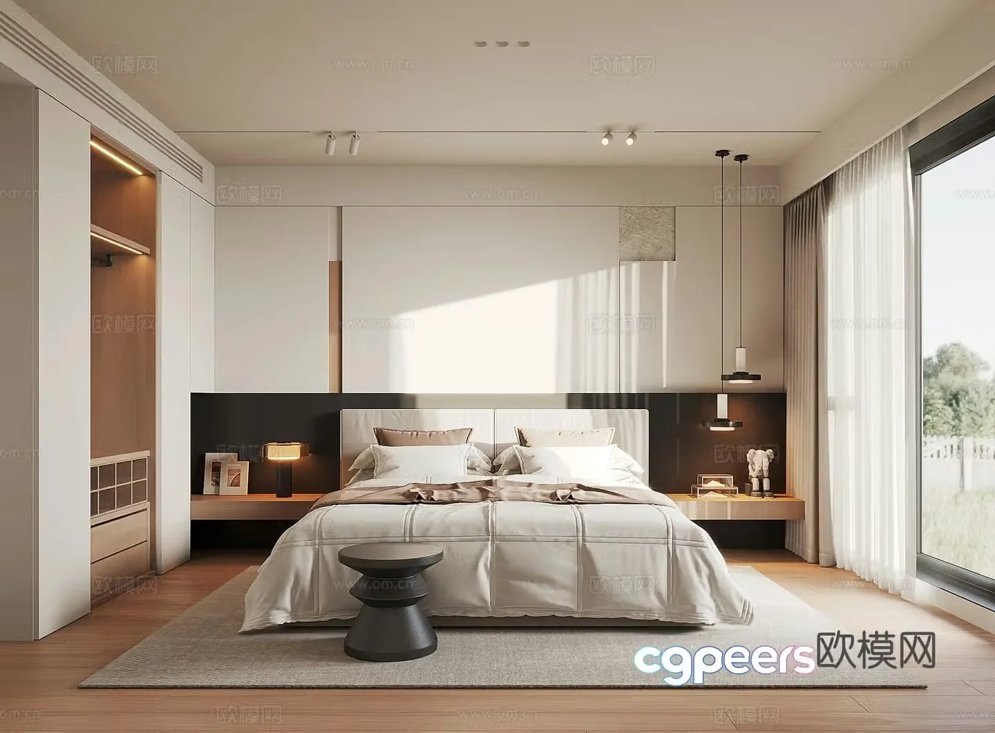 Modern home bedroom 3d model