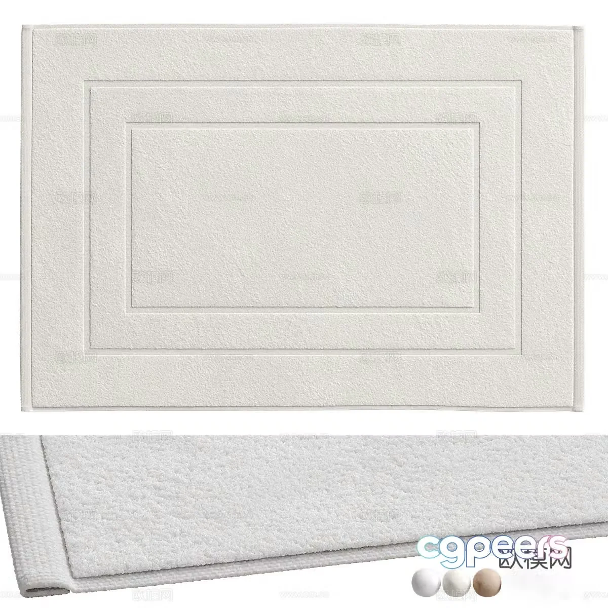 Square carpet 3d model