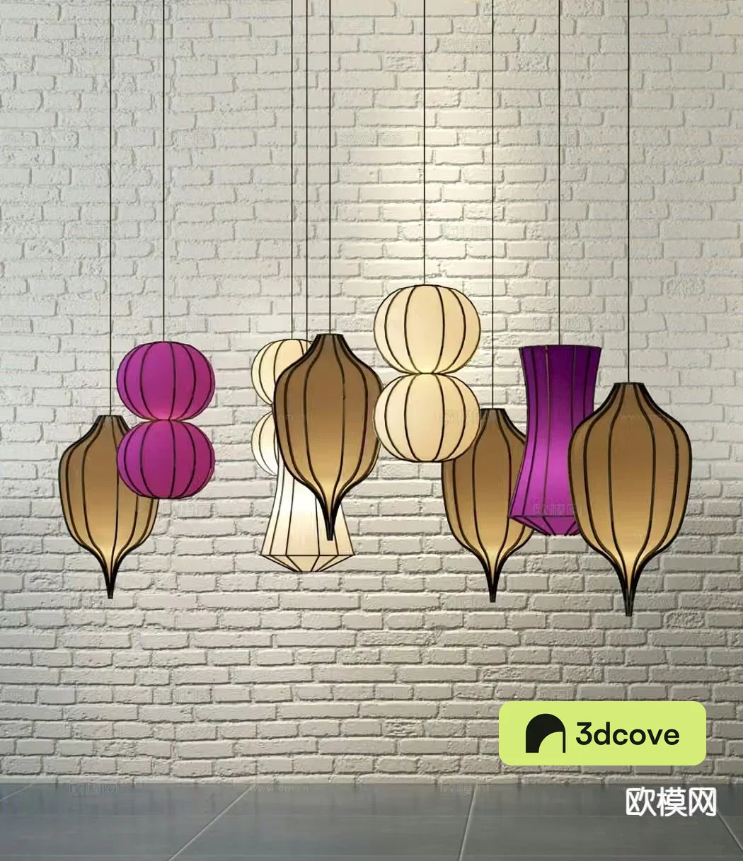 Southeast Asian chandelier art lamp