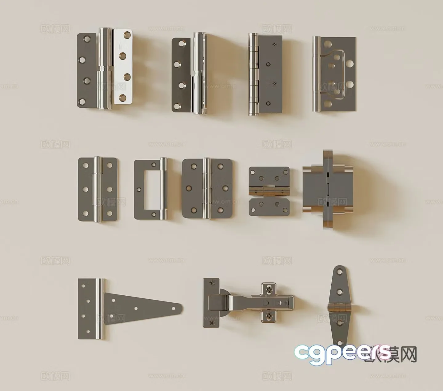 Screws Modern hardware screws 3d model
