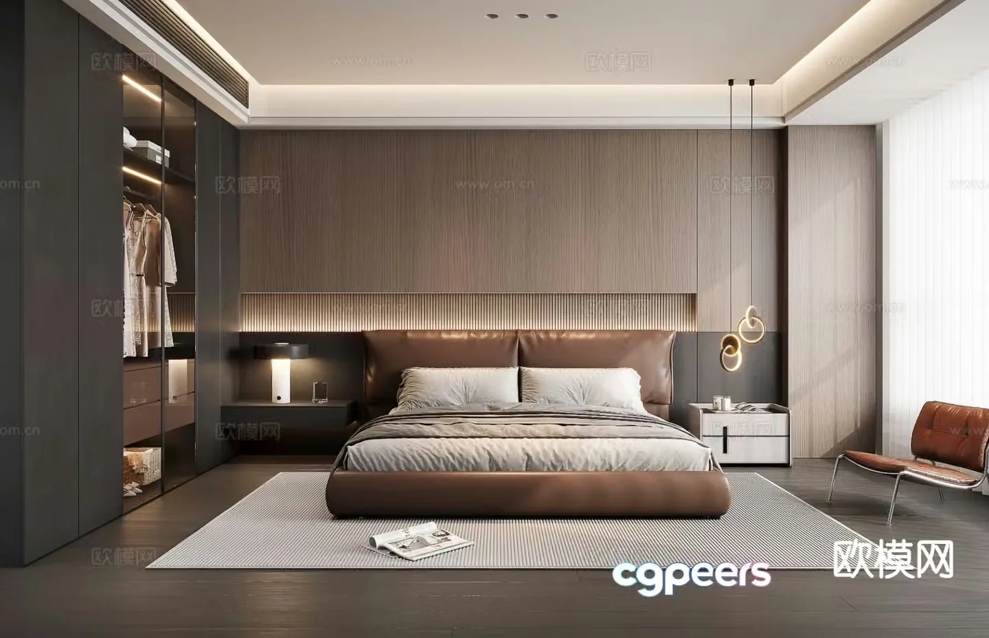 Italian style bedroom master bedroom 3d model