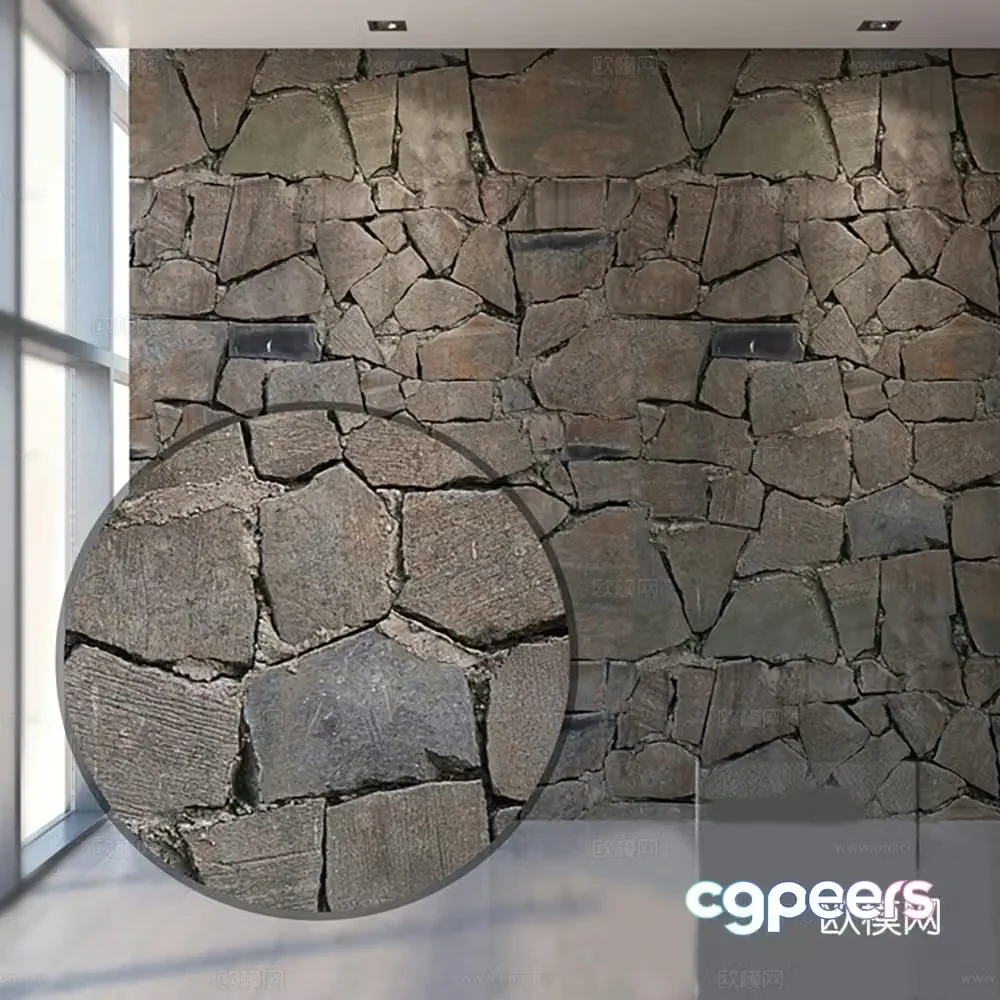 Wall Stone Cultural Stone 3D Model