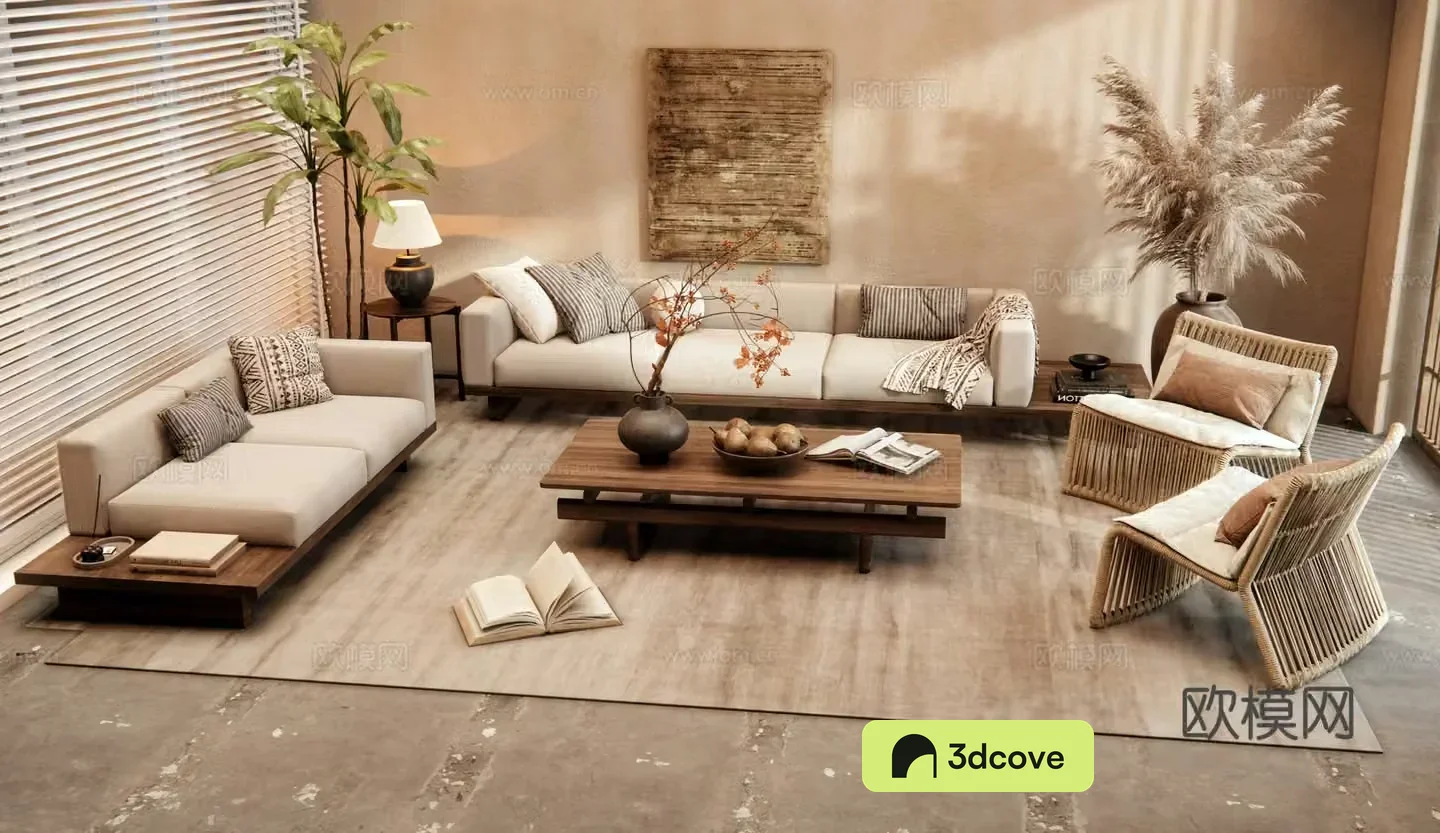 Wasabi combination sofa 3D model