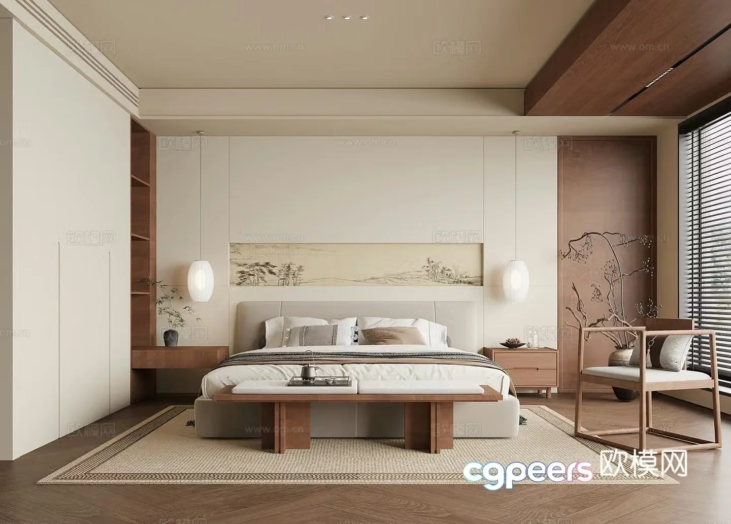 Song style home bedroom 3D model
