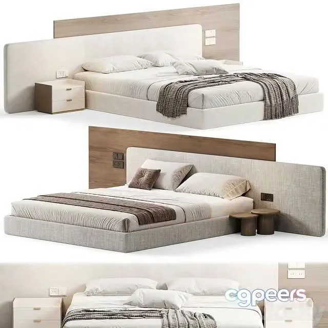 3ds Max Free – Double bed 03