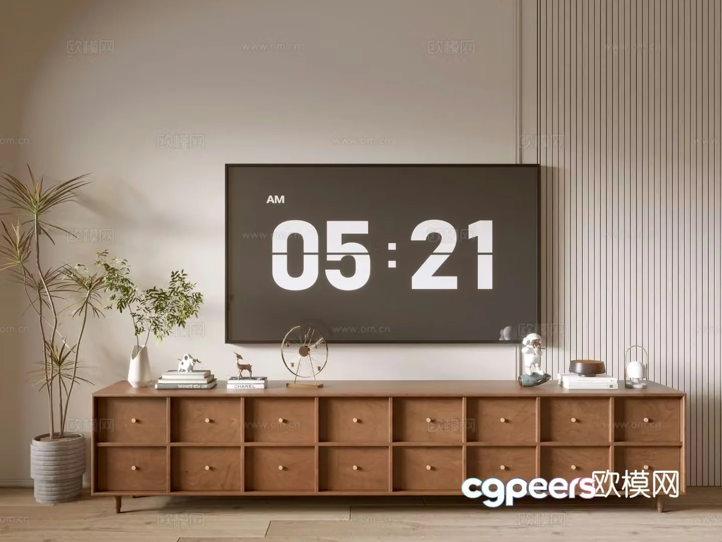 Wabi-sabi TV cabinet 3d model