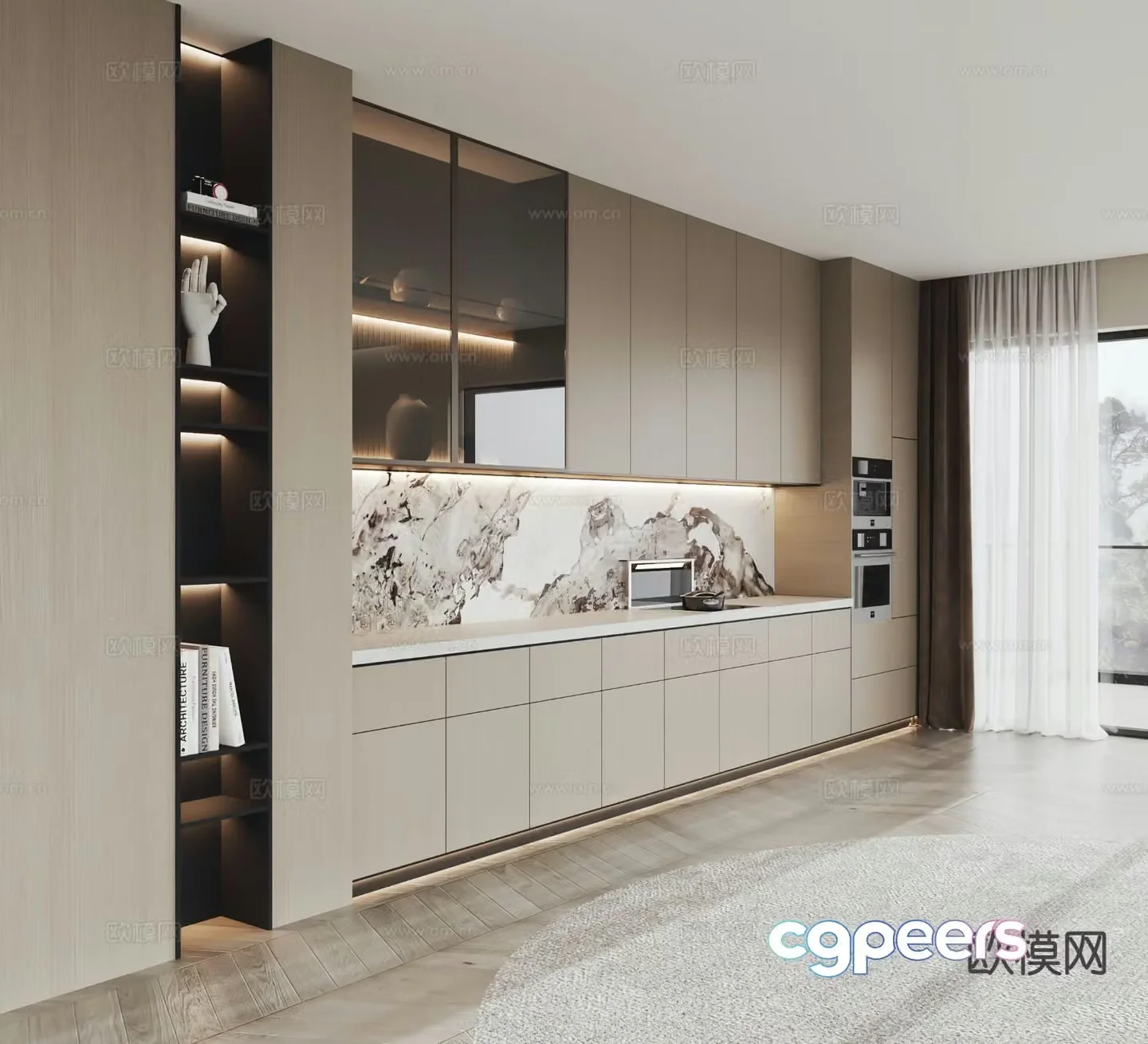 Modern wine cabinet sideboard 3d model