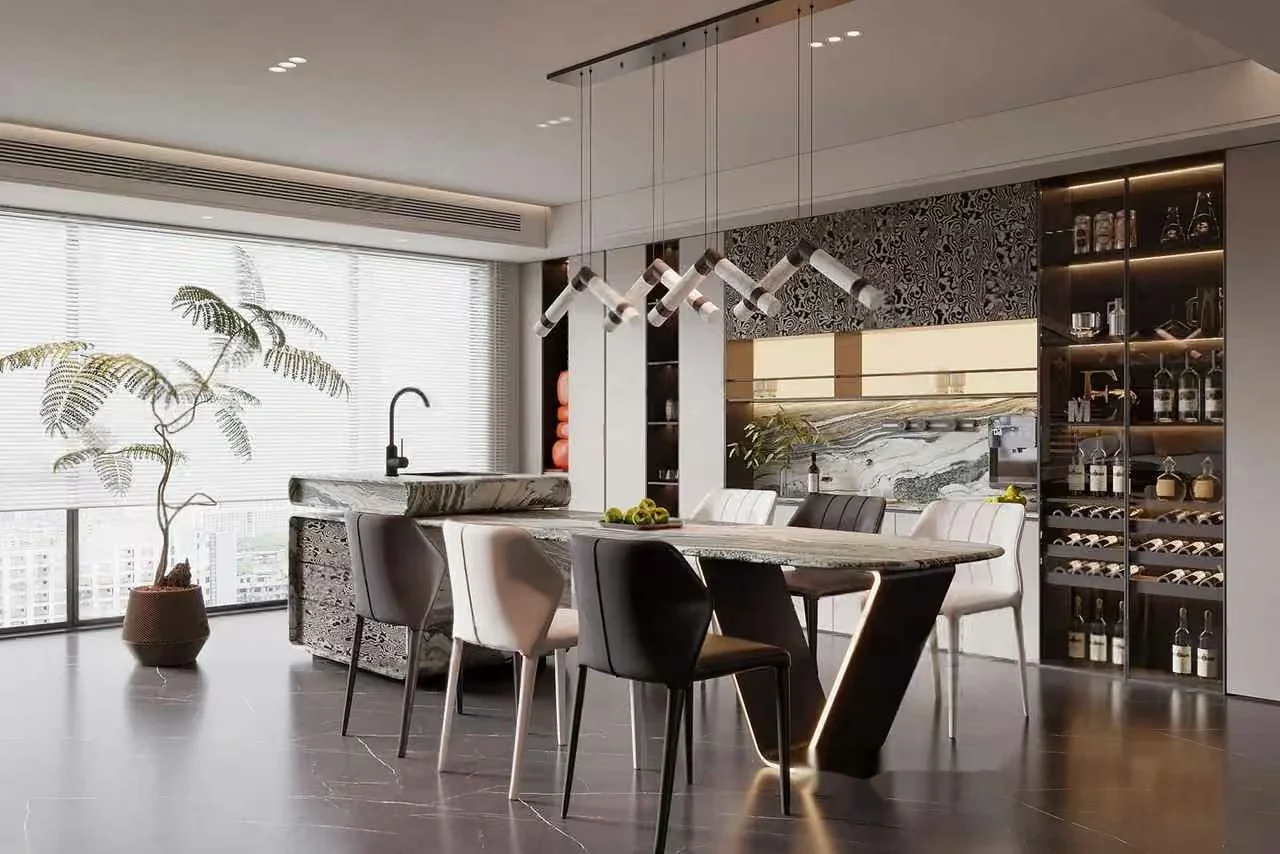 Modern Dining Room 3D Model – 2079 – CORONA Render