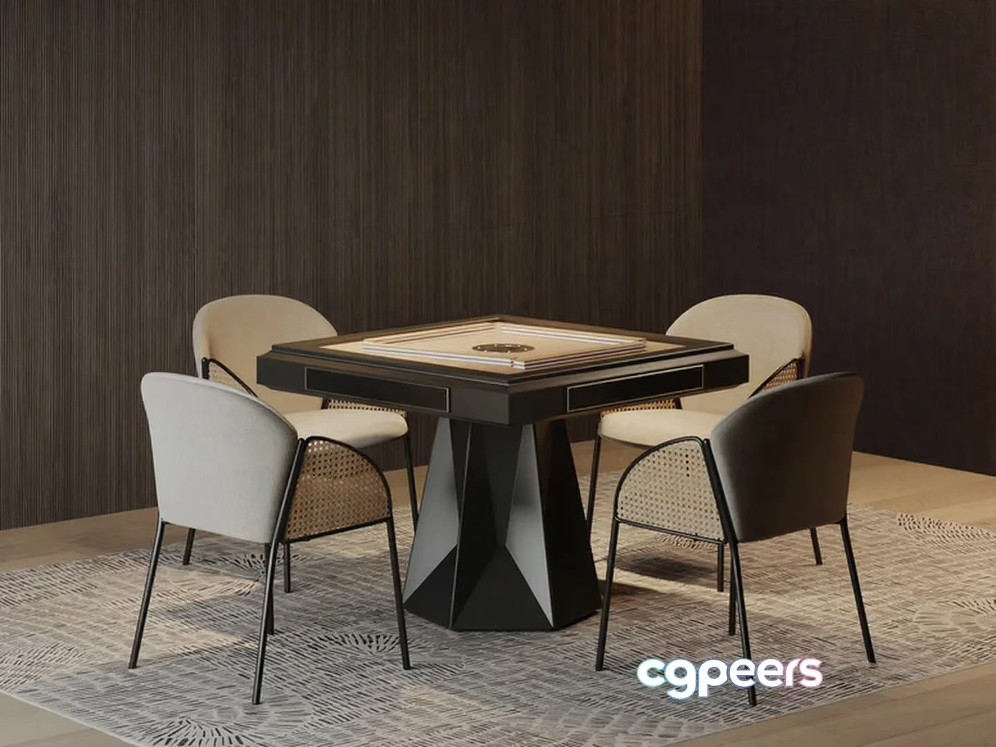 Modern Dining Table 3D Model – 21045 – VRAY Render