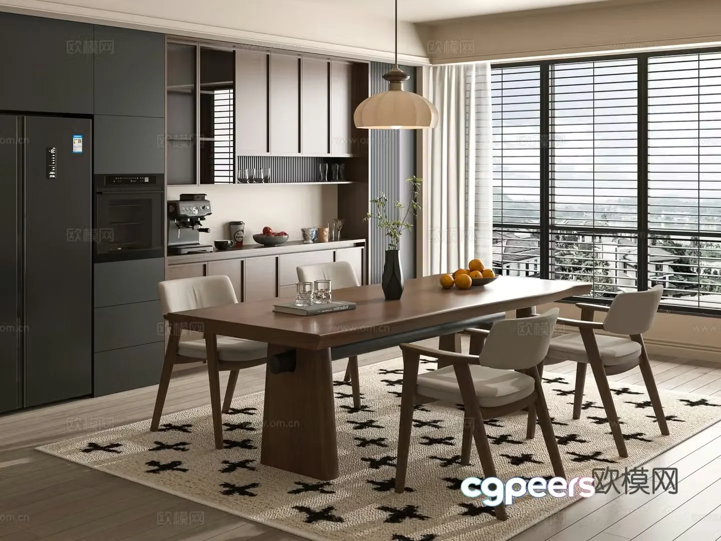 Modern restaurant 3d model