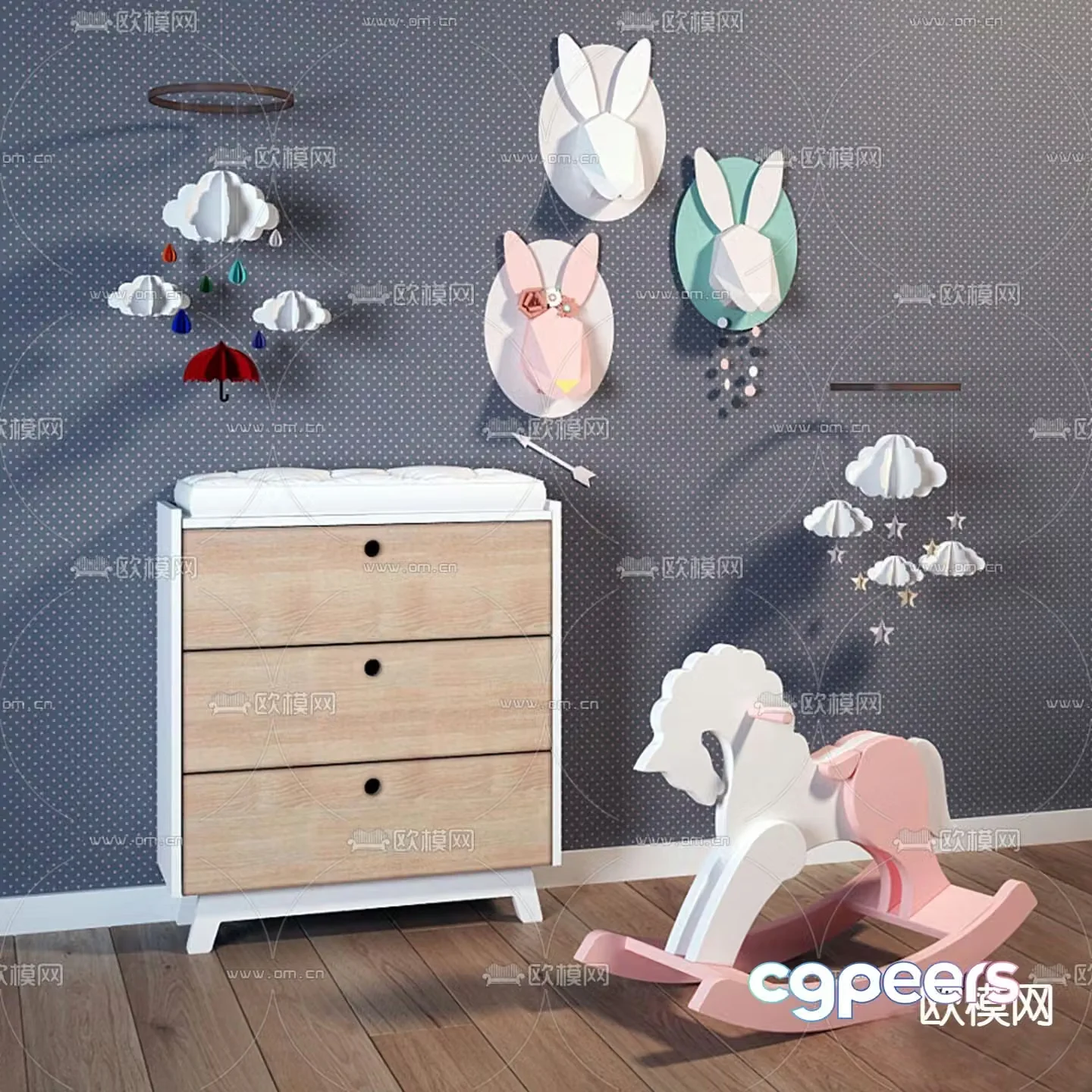 Children’s toys Trojan horse 3d model