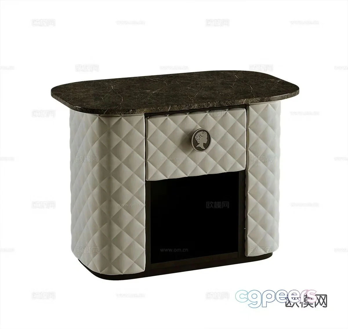 Simple European bedside table 3d model
