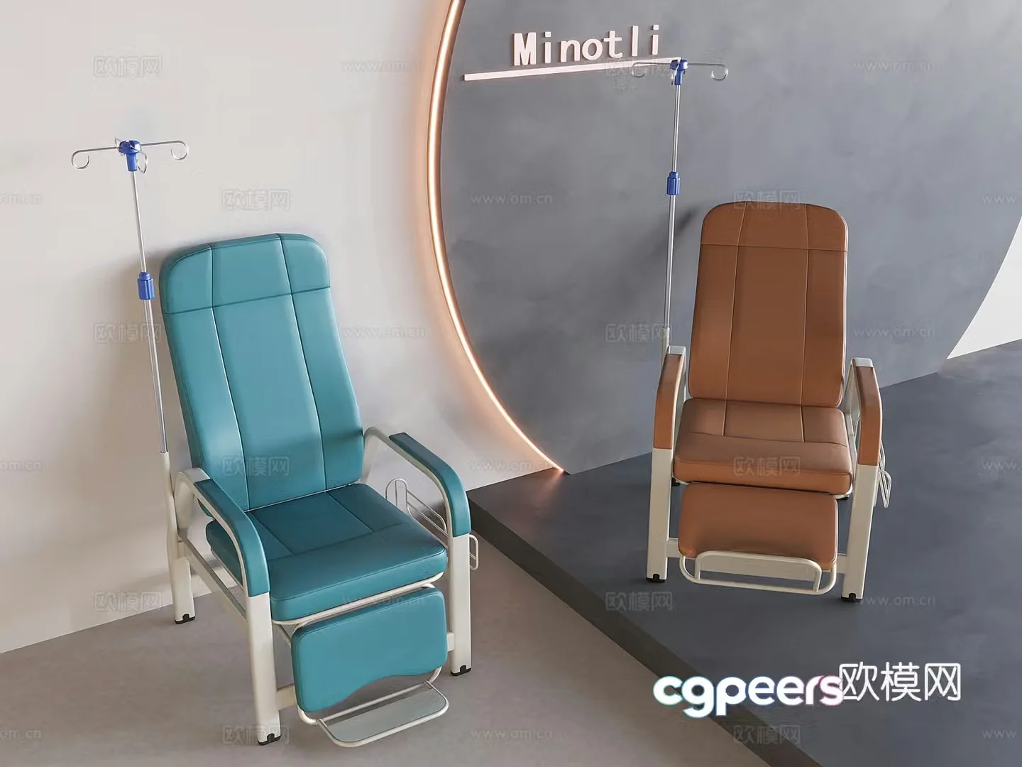 Waiting for a waiting chair infusion chair hospital clinic rest chair outpatient clinic infusion chair 3D model