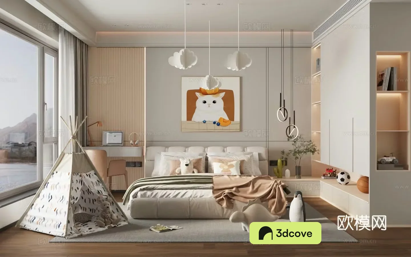 Modern girl room children’s room