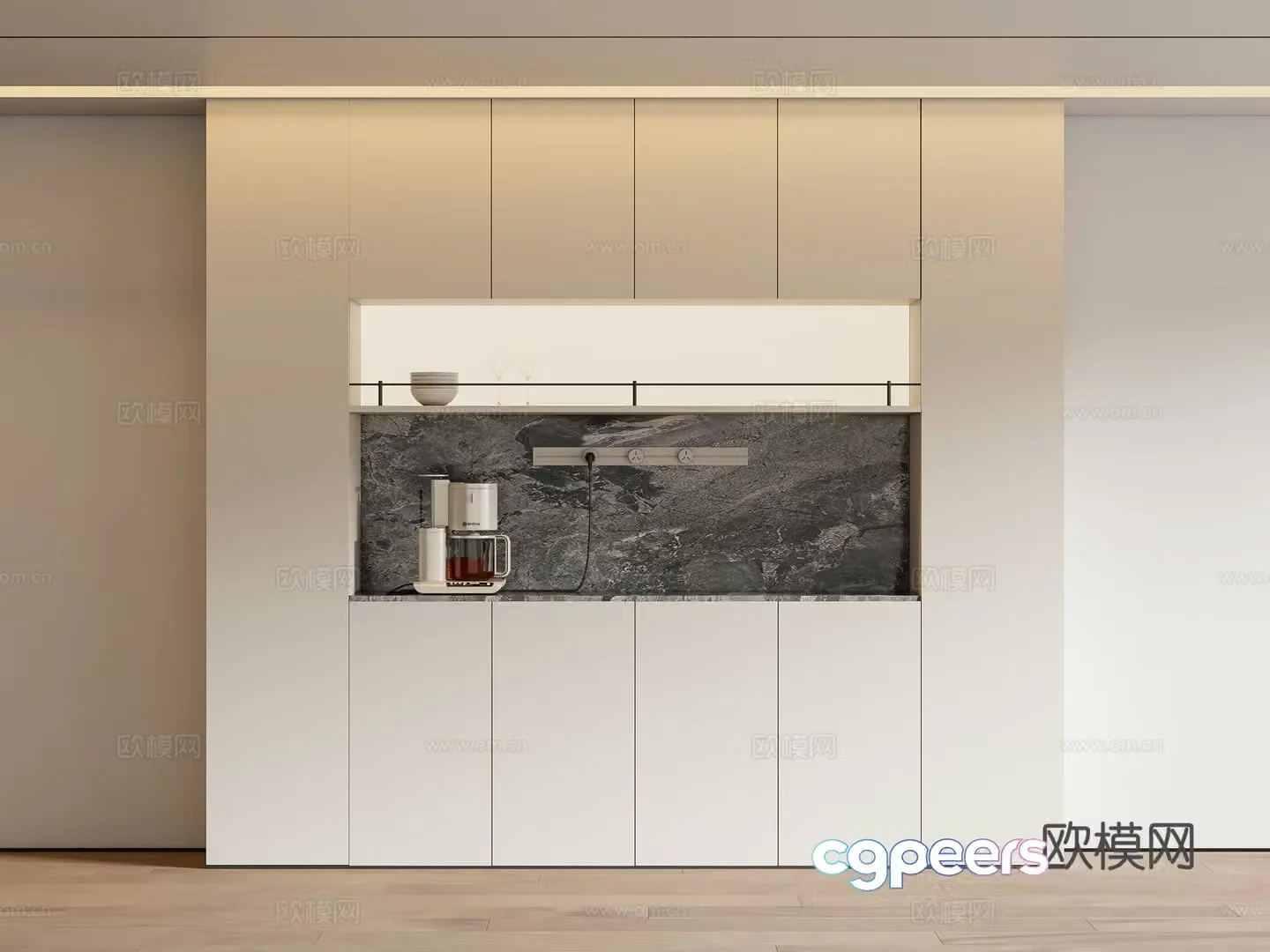 Modern sideboard wine cabinet 3d model