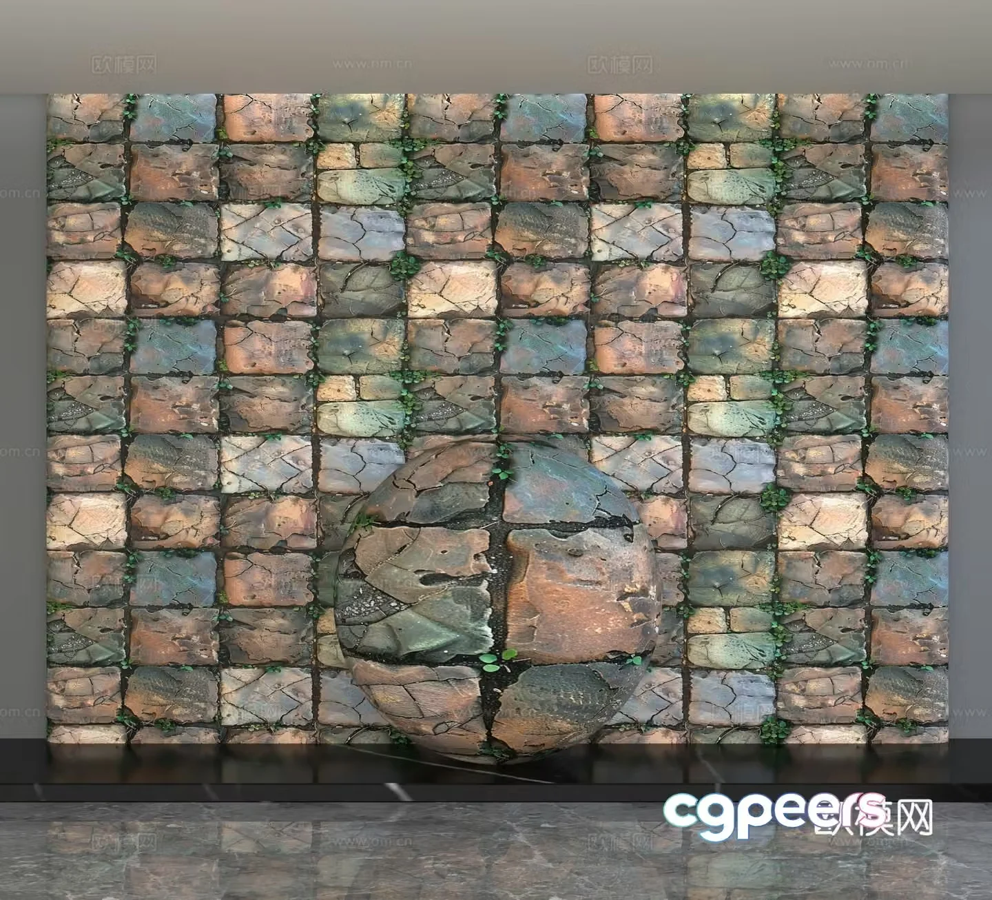 Modern background wall 3d model