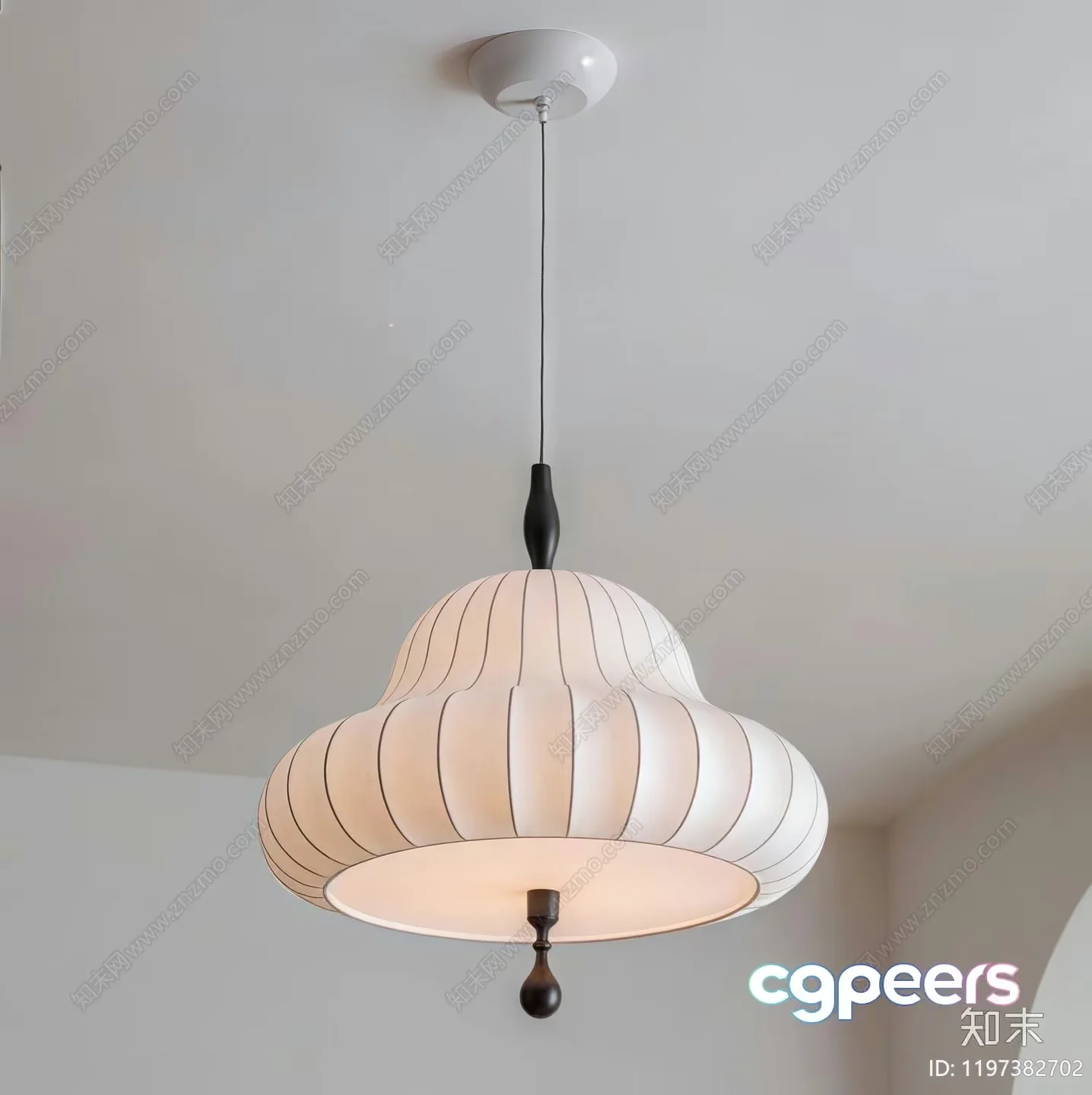 Light Fixture With A Cloud-Like Design 3D Model – 18361 – VRAY Render