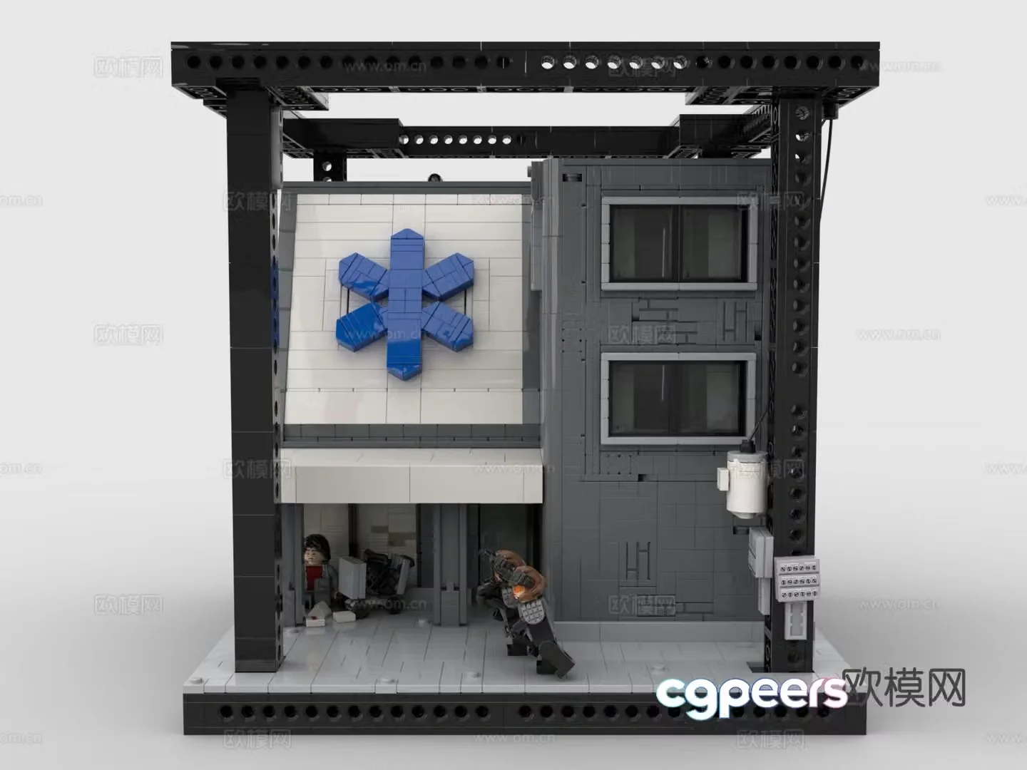 LEGO clinic toy building blocks 3d model