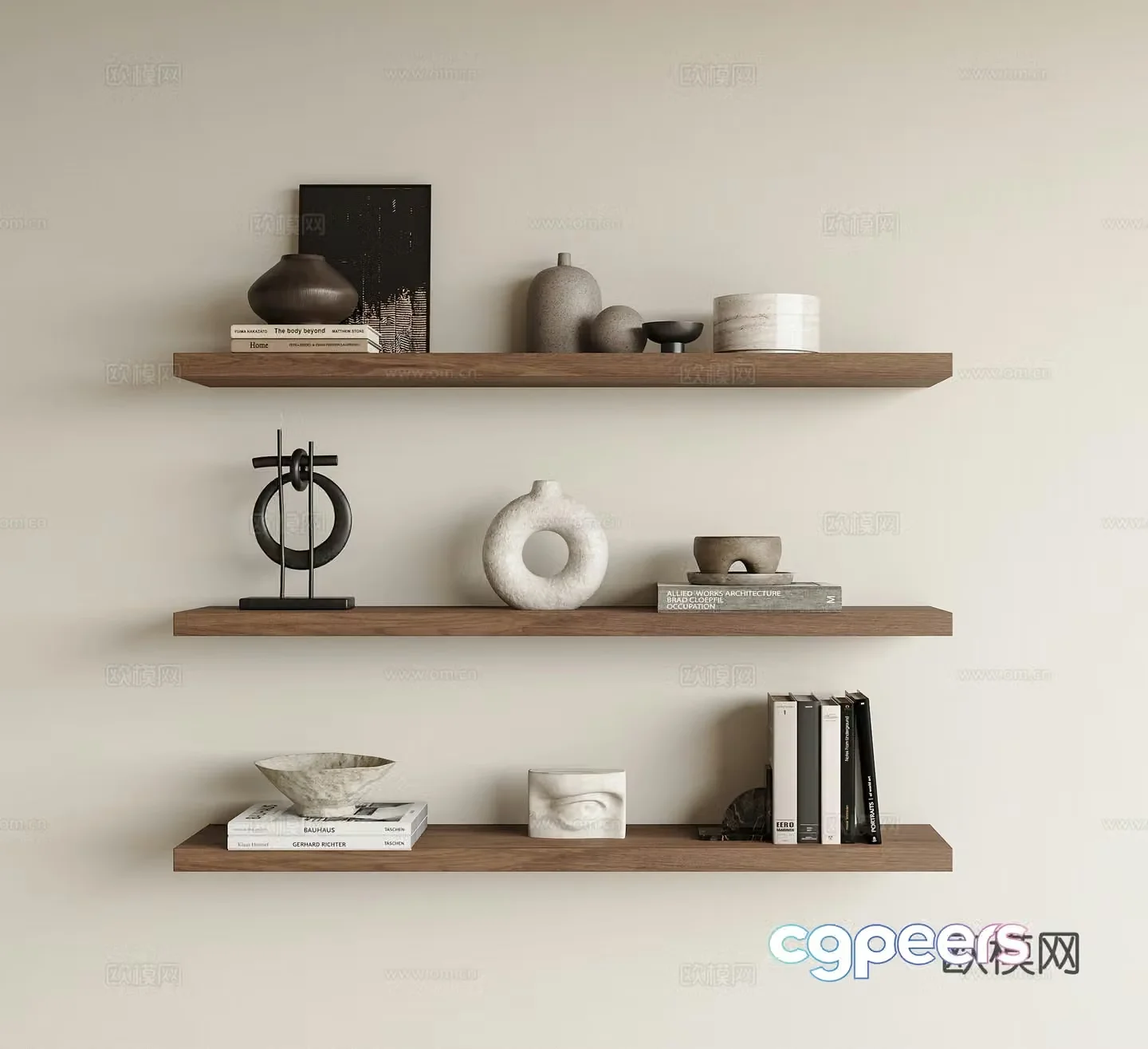 Wasabi Middle Agested Shelf Layer Shelf Medium Style Ornaments Wasabi Wind Ornaments Decorative Ornaments 3D Model