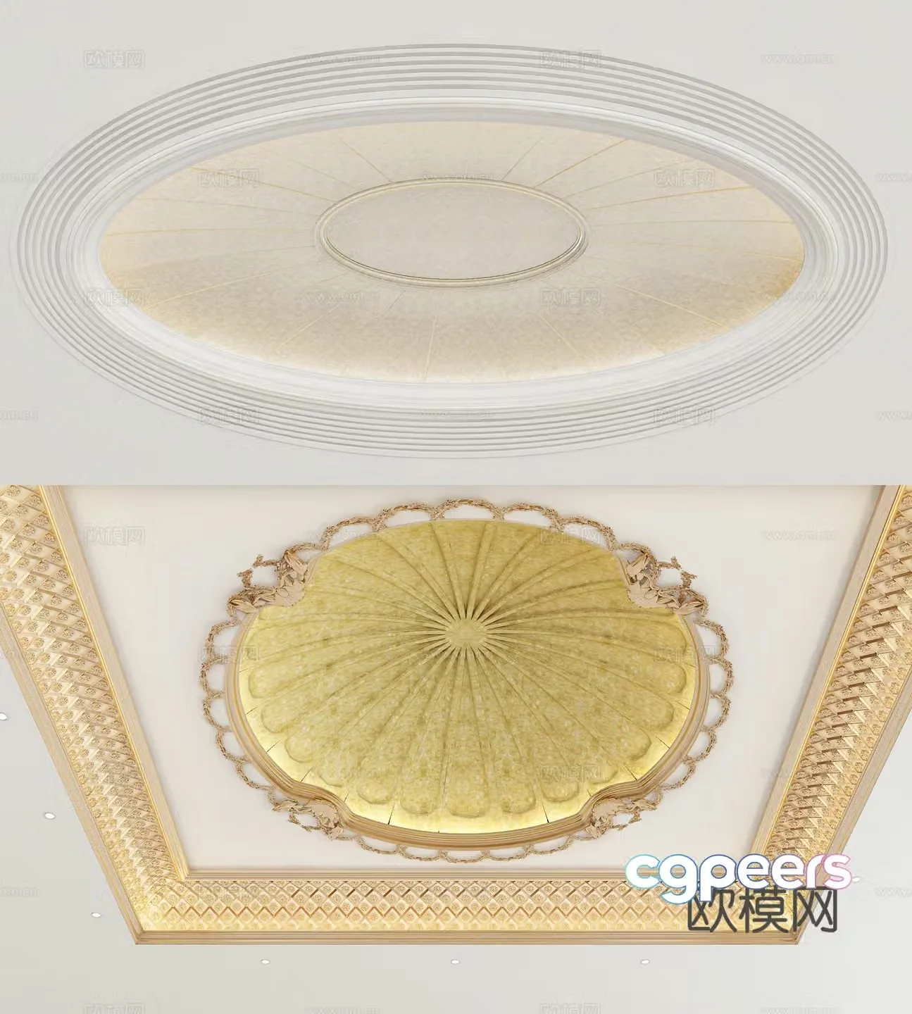 European style ceiling 3D model